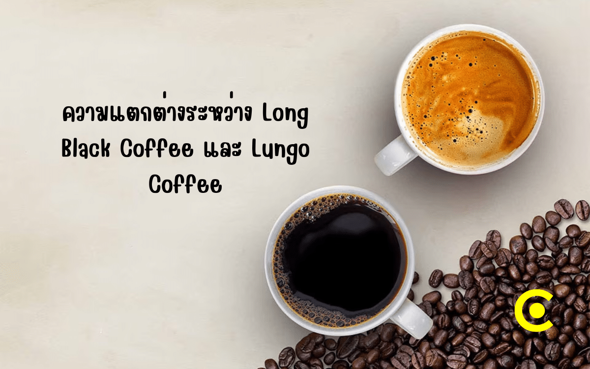 ความแตกต่างระหว่าง Long Black Coffee และ Lungo Coffee